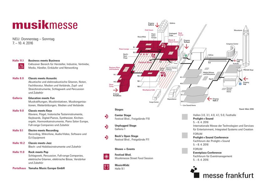Musikmesse Plan